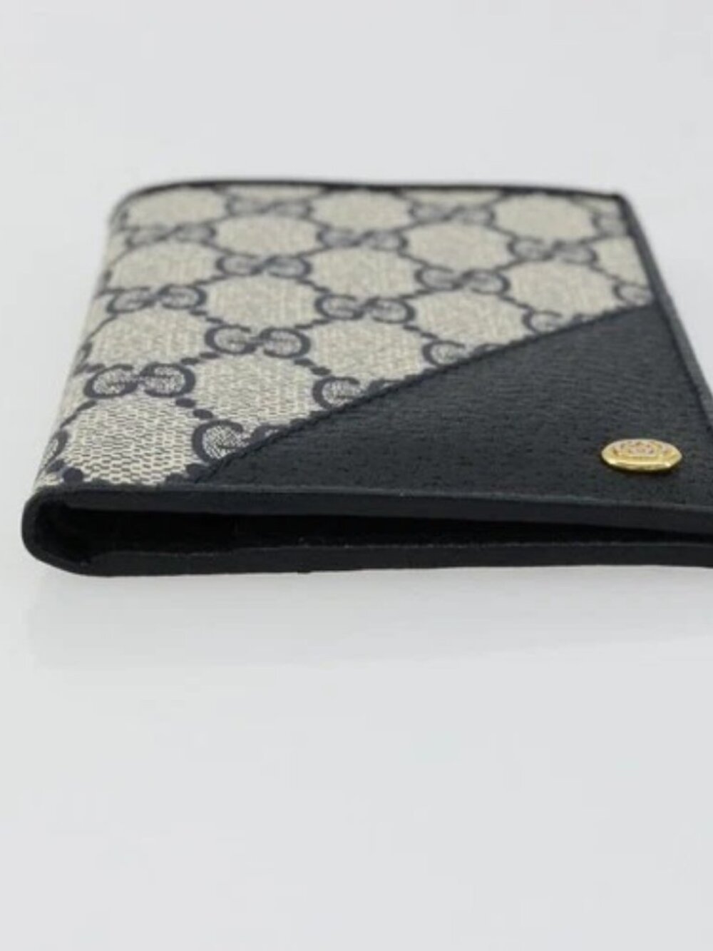 GUCCI GG Supreme Compact Wallet PVC Navy Auth 178789A - Picture 6 of 16